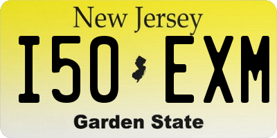 NJ license plate I50EXM
