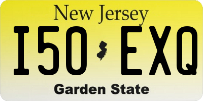 NJ license plate I50EXQ