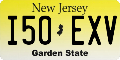 NJ license plate I50EXV