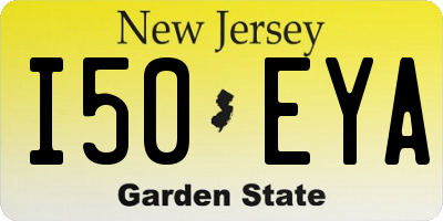 NJ license plate I50EYA