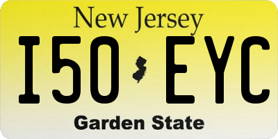 NJ license plate I50EYC