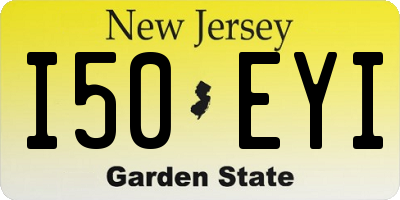 NJ license plate I50EYI