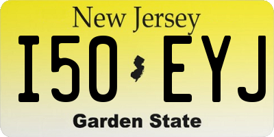 NJ license plate I50EYJ
