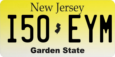 NJ license plate I50EYM