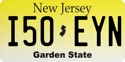 NJ license plate I50EYN