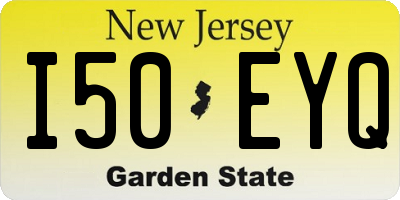 NJ license plate I50EYQ