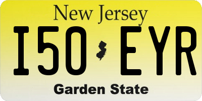 NJ license plate I50EYR
