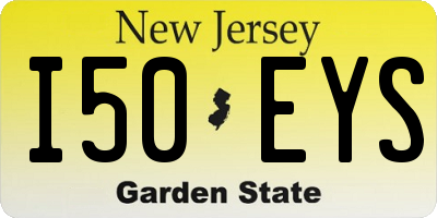 NJ license plate I50EYS