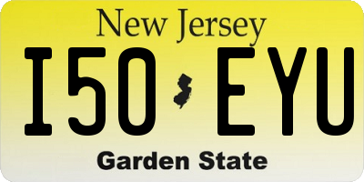 NJ license plate I50EYU
