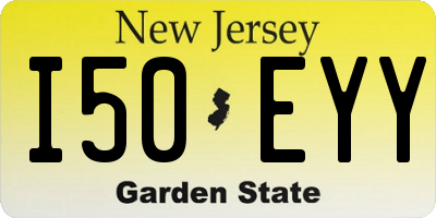 NJ license plate I50EYY