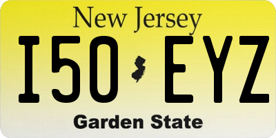 NJ license plate I50EYZ