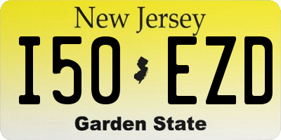 NJ license plate I50EZD