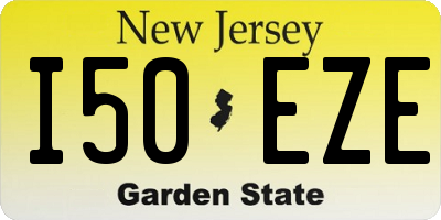 NJ license plate I50EZE