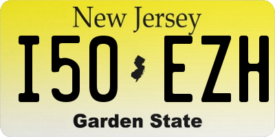 NJ license plate I50EZH