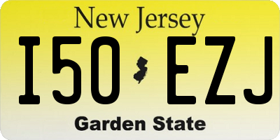 NJ license plate I50EZJ