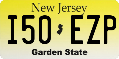 NJ license plate I50EZP