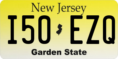 NJ license plate I50EZQ