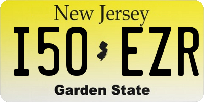 NJ license plate I50EZR