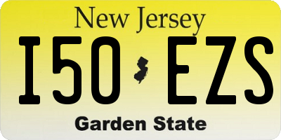 NJ license plate I50EZS