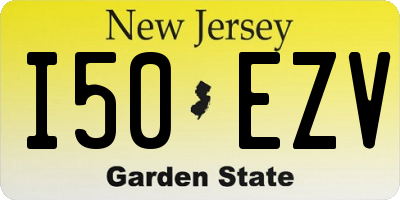 NJ license plate I50EZV