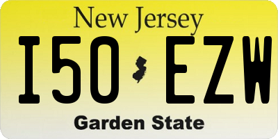 NJ license plate I50EZW