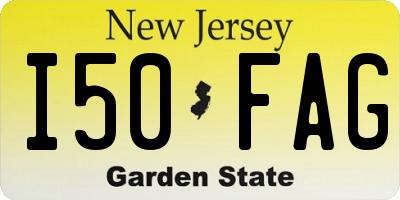 NJ license plate I50FAG