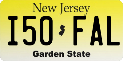 NJ license plate I50FAL