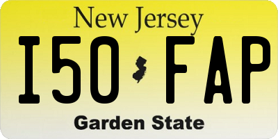 NJ license plate I50FAP