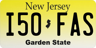 NJ license plate I50FAS