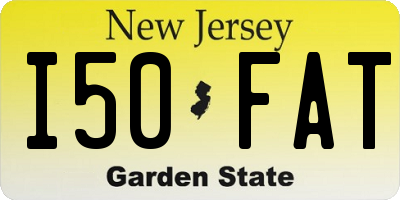 NJ license plate I50FAT