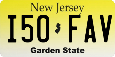 NJ license plate I50FAV