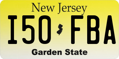 NJ license plate I50FBA