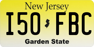 NJ license plate I50FBC