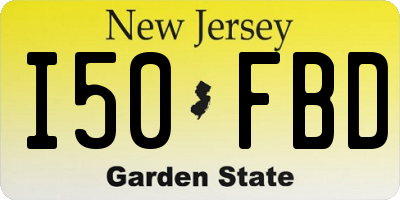 NJ license plate I50FBD