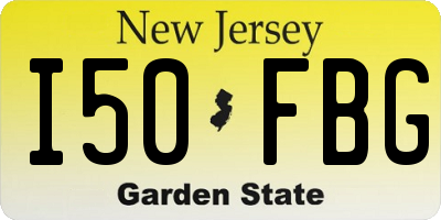 NJ license plate I50FBG