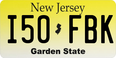 NJ license plate I50FBK