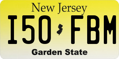 NJ license plate I50FBM