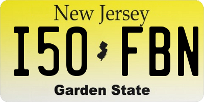 NJ license plate I50FBN