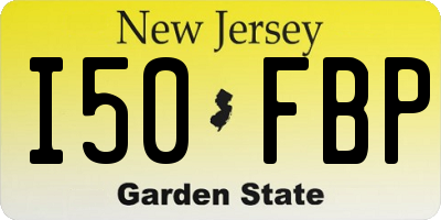 NJ license plate I50FBP