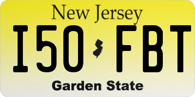 NJ license plate I50FBT