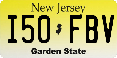 NJ license plate I50FBV