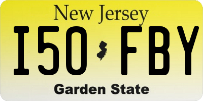 NJ license plate I50FBY