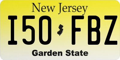 NJ license plate I50FBZ