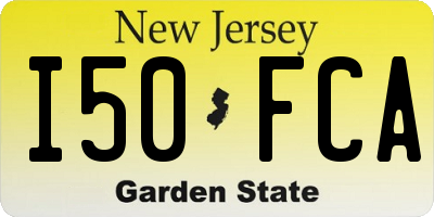 NJ license plate I50FCA