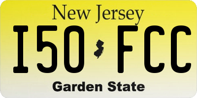 NJ license plate I50FCC