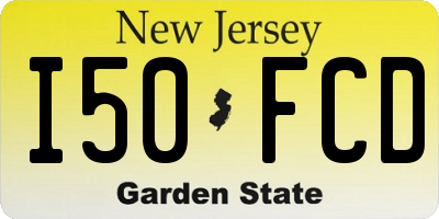 NJ license plate I50FCD