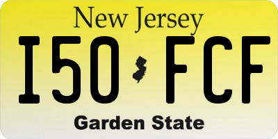 NJ license plate I50FCF