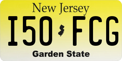 NJ license plate I50FCG