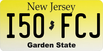 NJ license plate I50FCJ