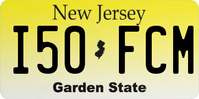 NJ license plate I50FCM